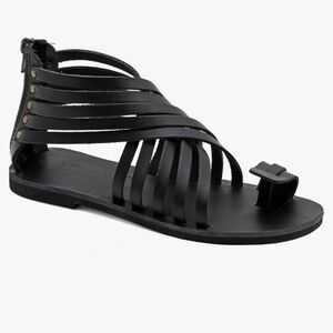 Emmanuela Greek Leather Gladiator Sandals